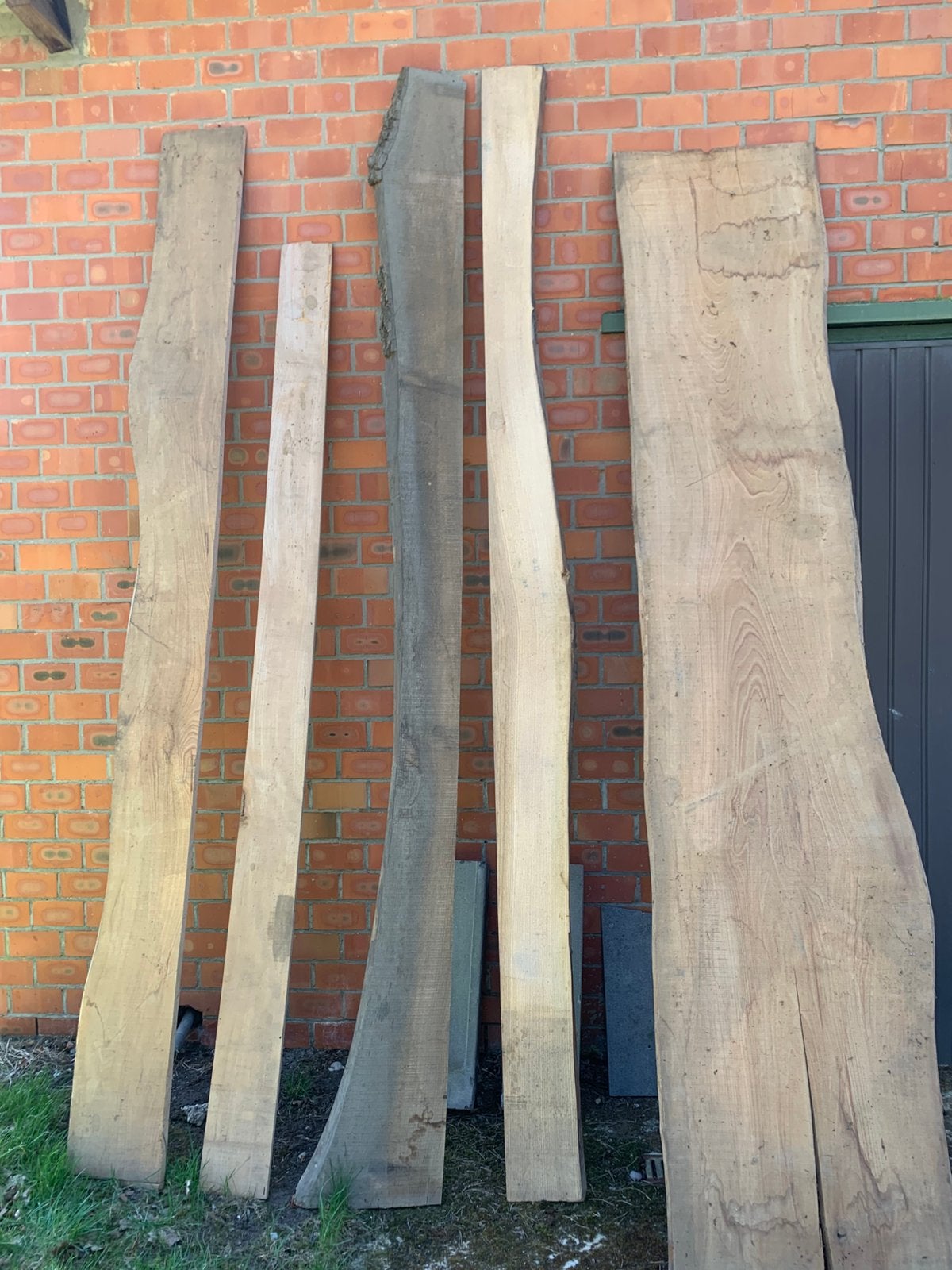 Lot van Verschillende eiken planken, Jardin & Terrasse, Poteaux, Poutres & Planches, Enlèvement, Comme neuf, Planches