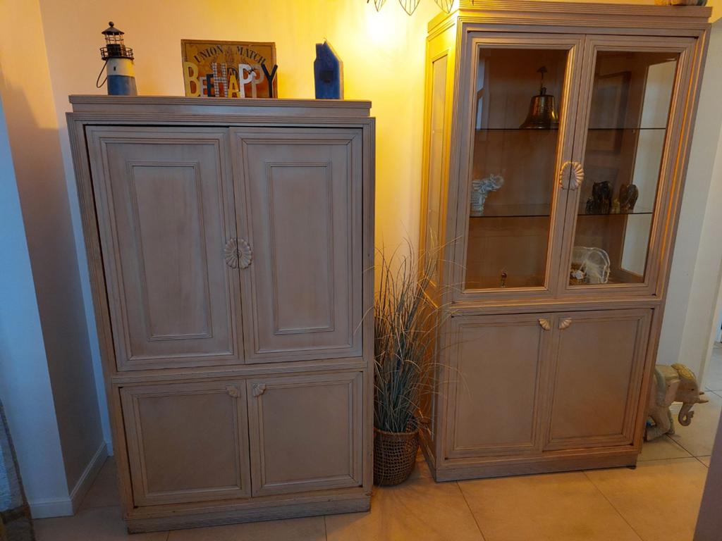 Vitrine et meuble TV ou ordinateur., Enlèvement, Utilisé, Vintage