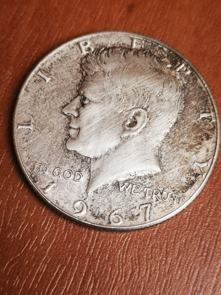 Halve dollar Kennedy 1967, Ophalen of Verzenden, Zilver