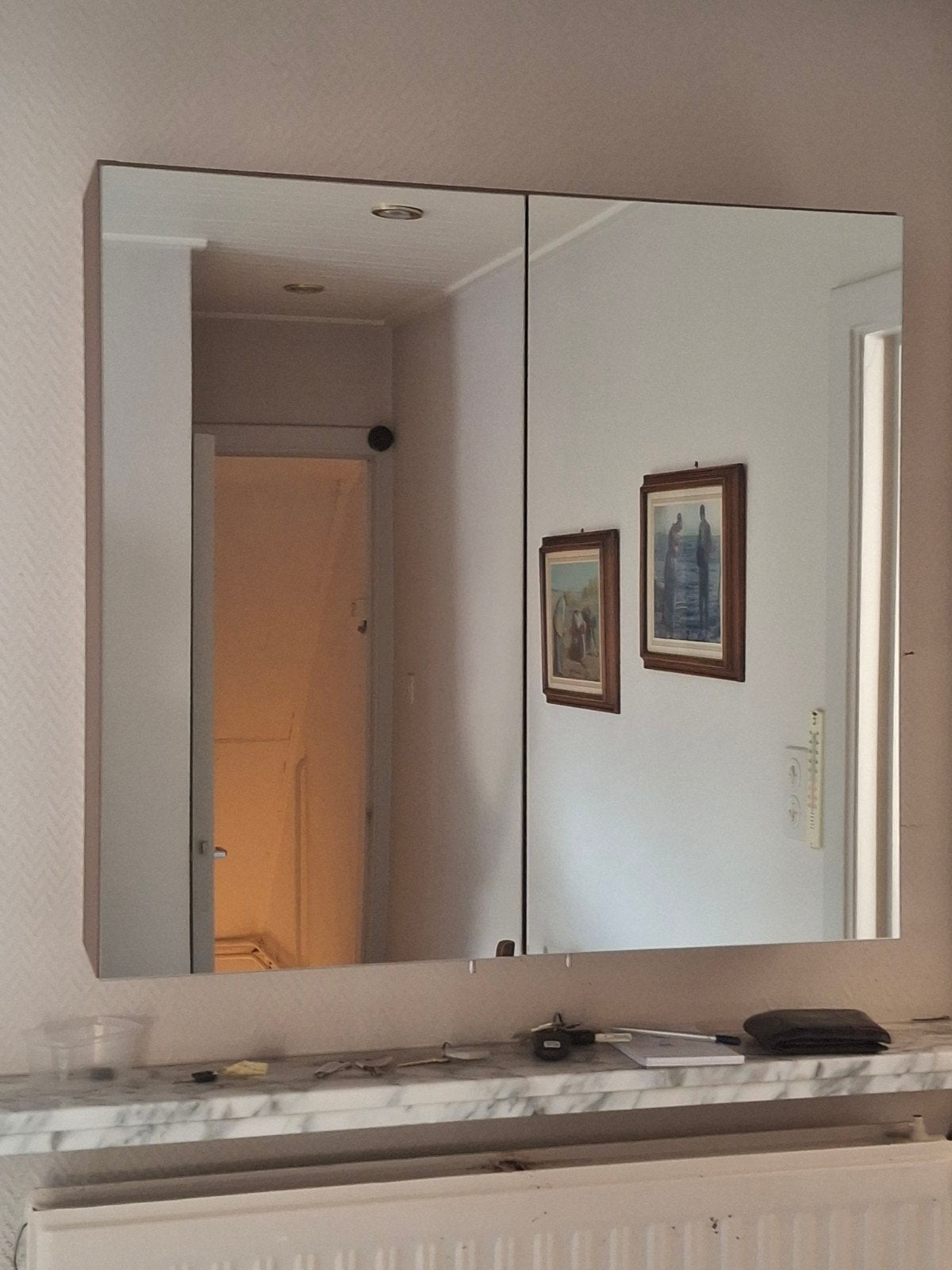 petite armoire, miroir, Moins de 100 cm, Enlèvement, 75 à 100 cm, Carré