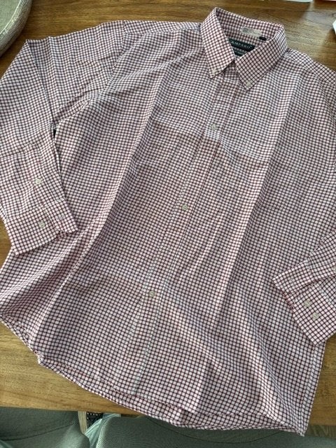 Hemd vintage maat 43, Kleding | Heren, Overhemden, Ophalen of Verzenden, Zo goed als nieuw, Halswijdte 43/44 (XL), Rood