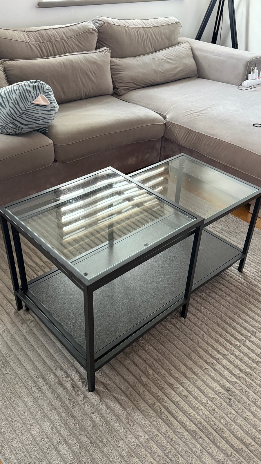 Table basse Ikea, Enlèvement, Utilisé, Rectangulaire, Verre