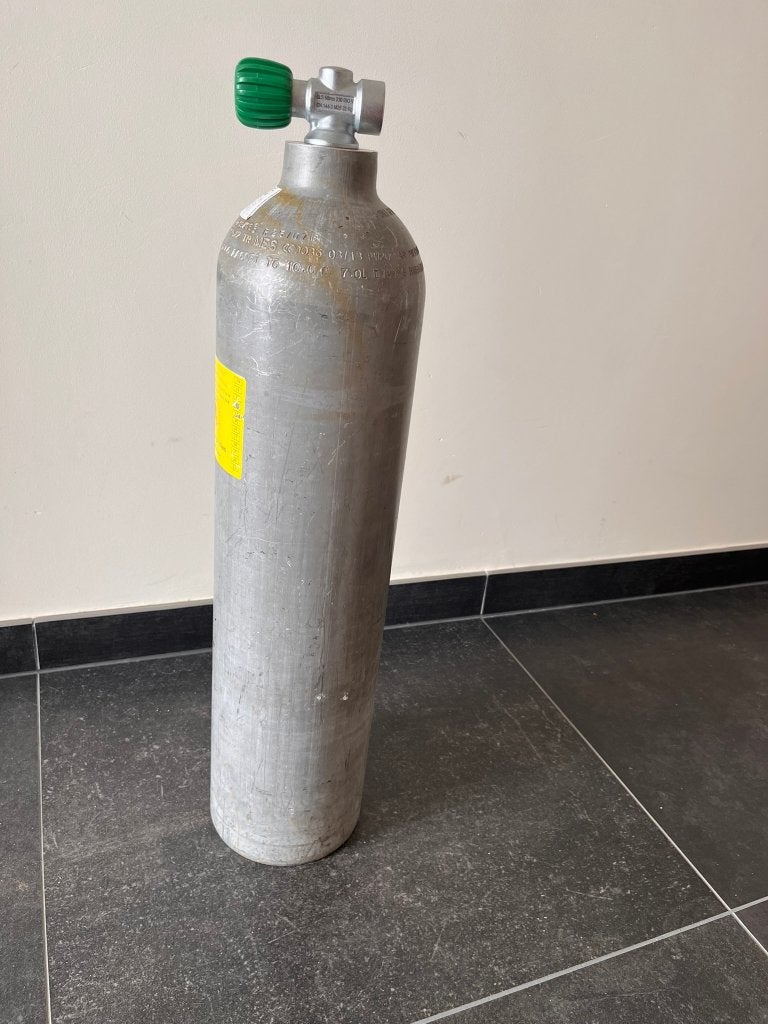Stage Duikfles - 7L Aluminium, Watersport en Boten, Duiken, Ophalen, Gebruikt, Duikfles