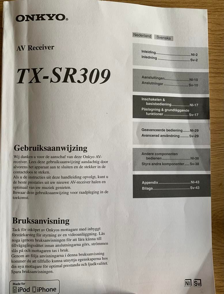 Onkyo receiver, tuner, basskast en boxen in zilverkleur, Ophalen, Gebruikt, Tuner of Radio, Overige merken