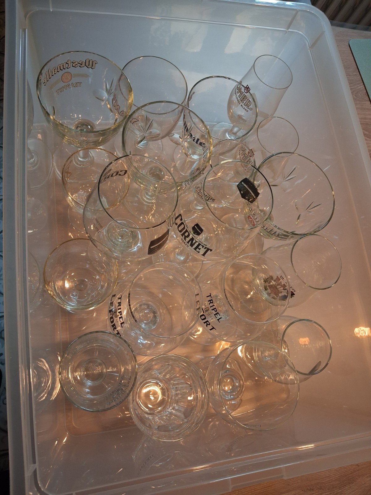 Set van 36 glazen — Westvleteren, Westmalle, Rochefort, ...., Ophalen, Gebruikt, Bierglas