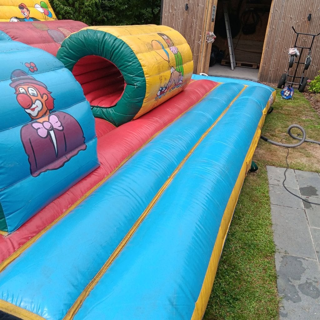 château gonflable de cirque avec obstacles à vendre, Enlèvement, Utilisé