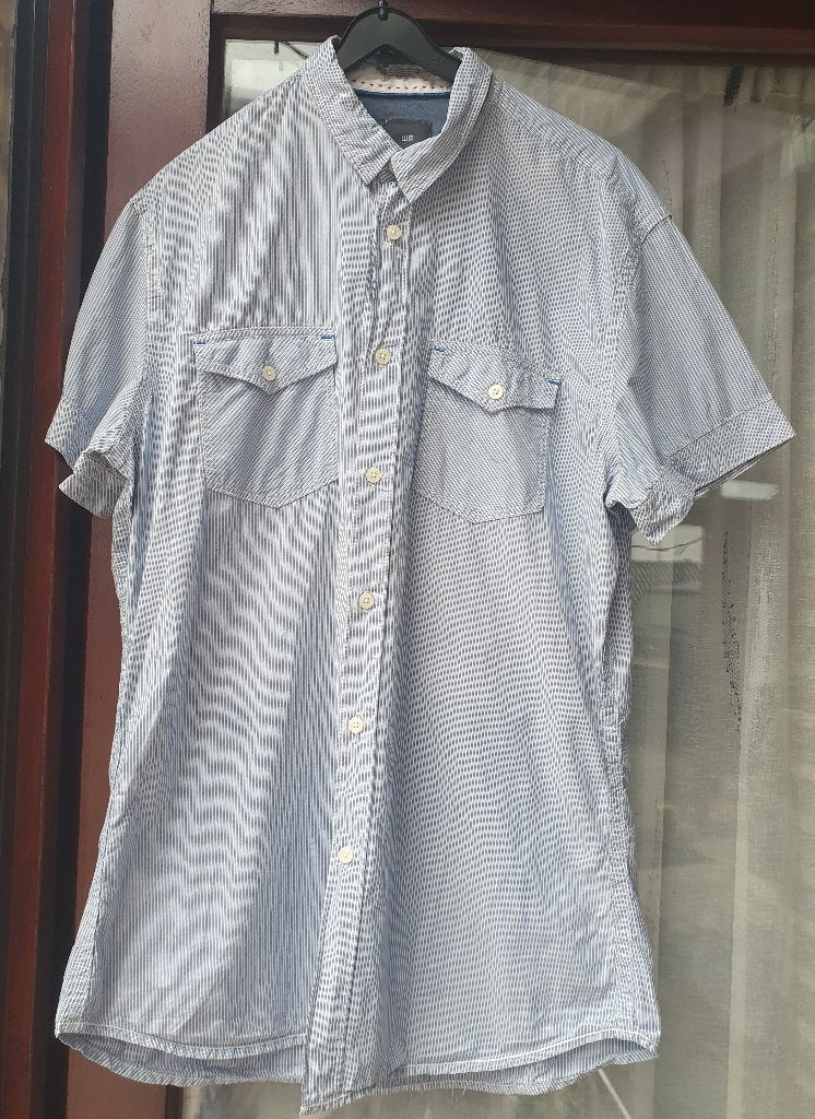 Hemd van WE maat L, Kleding | Heren, Overhemden, WE, Blauw, Ophalen of Verzenden, Halswijdte 41/42 (L)