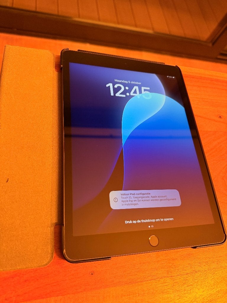 iPad 7e generatie 32GB + Apple hoes, Computers en Software, Gebruikt, 32 GB, Apple iPad, Grijs