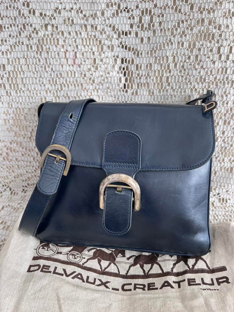 Schoudertas in het model DELVAUX Festival Brillant, Handtassen en Accessoires, Ophalen of Verzenden, Zo goed als nieuw, Blauw