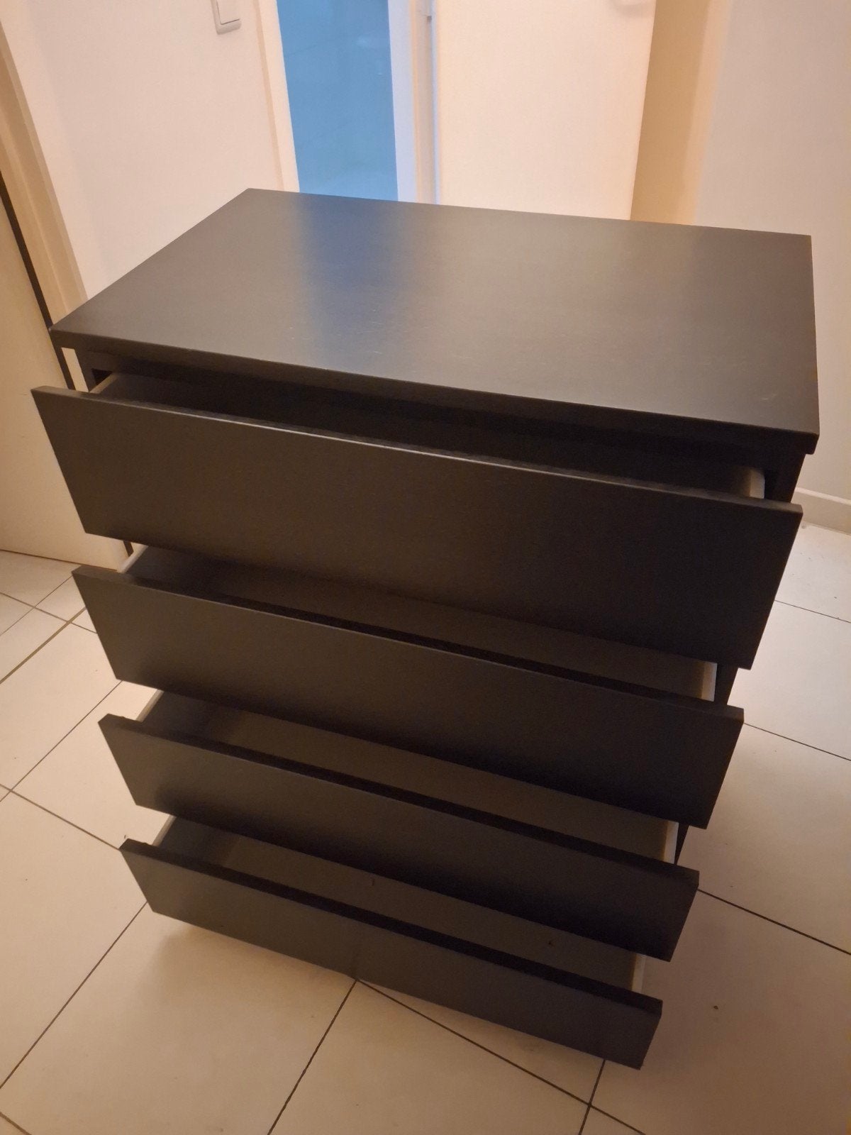 Laden kast, 3 ou 4 tiroirs, 25 à 50 cm, Zwart, Comme neuf