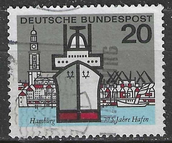 Allemagne Bundespost 1964/1965 - Yvert 289 - Hambourg (ST), Envoi, Affranchi