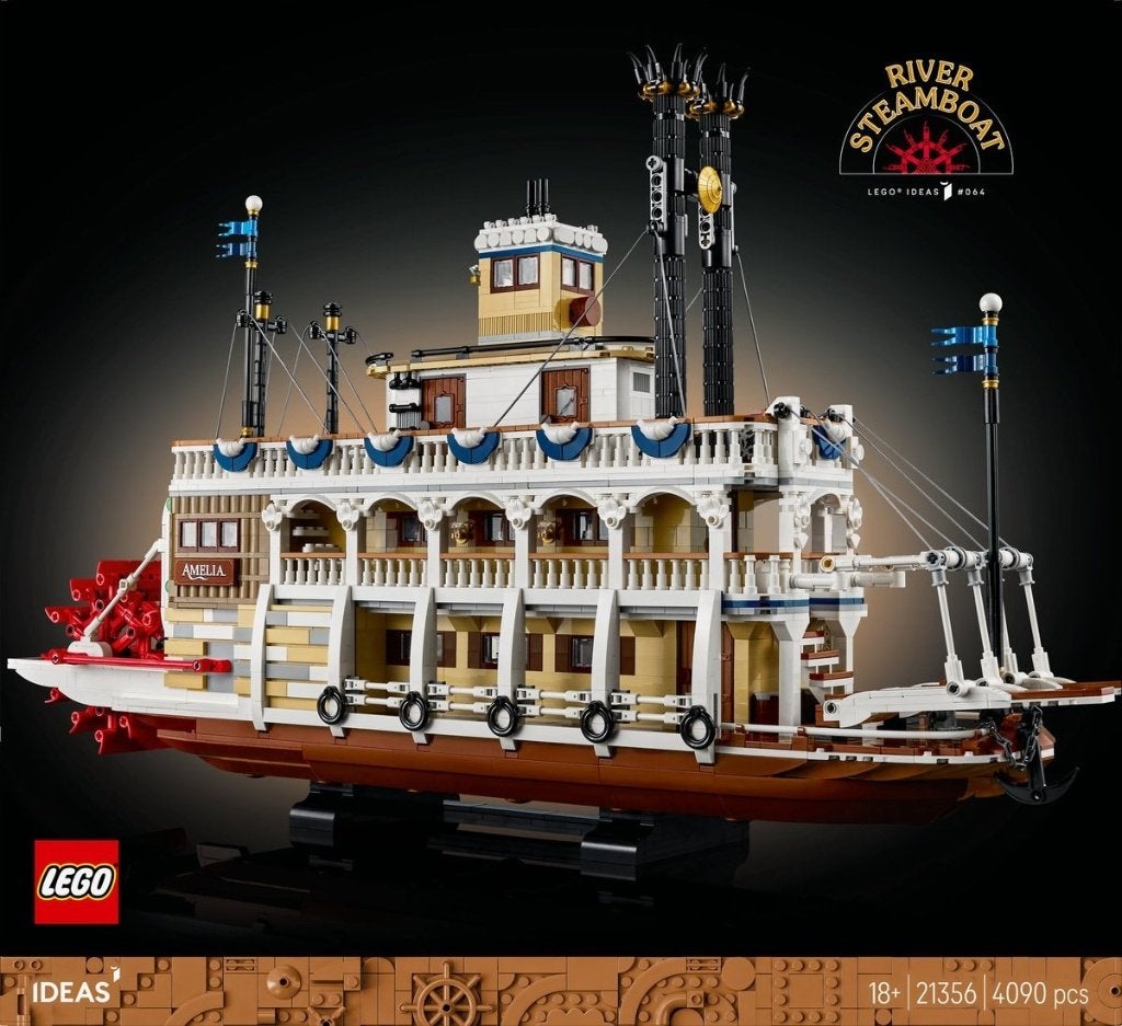 LEGO 21356 Bateau à vapeur Classique — Location, Enlèvement ou Envoi, Lego, Ensemble complet, Ideas