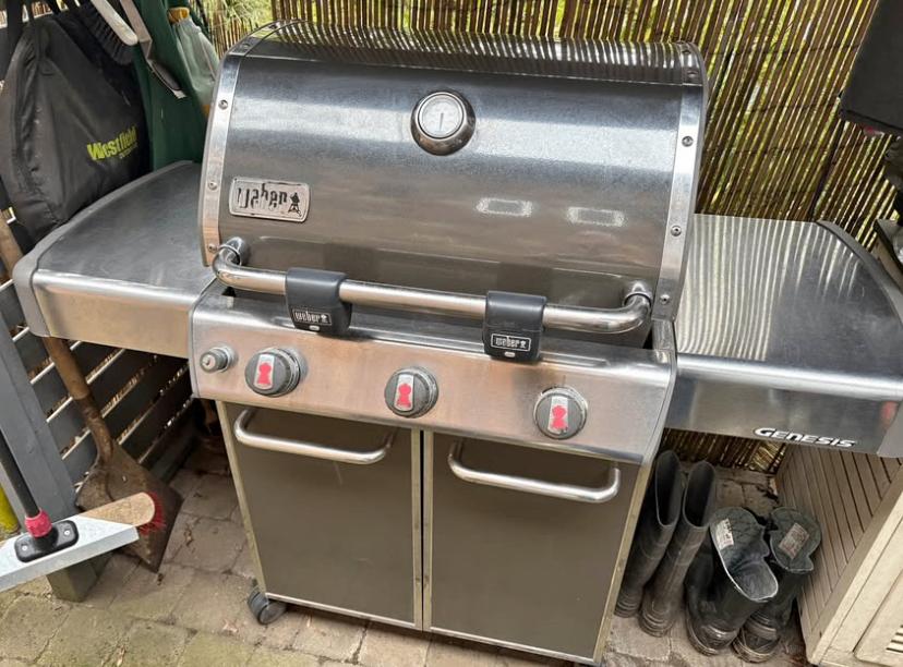 WEBER GENESIS gasbarbecue van roestvrij staal, Tuin en Terras, Ophalen, Gebruikt, Weber