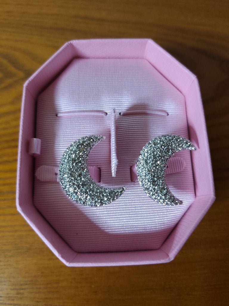 Swarovski boucle d' oreille, Enlèvement ou Envoi, Comme neuf, Autres matériaux, Blanc