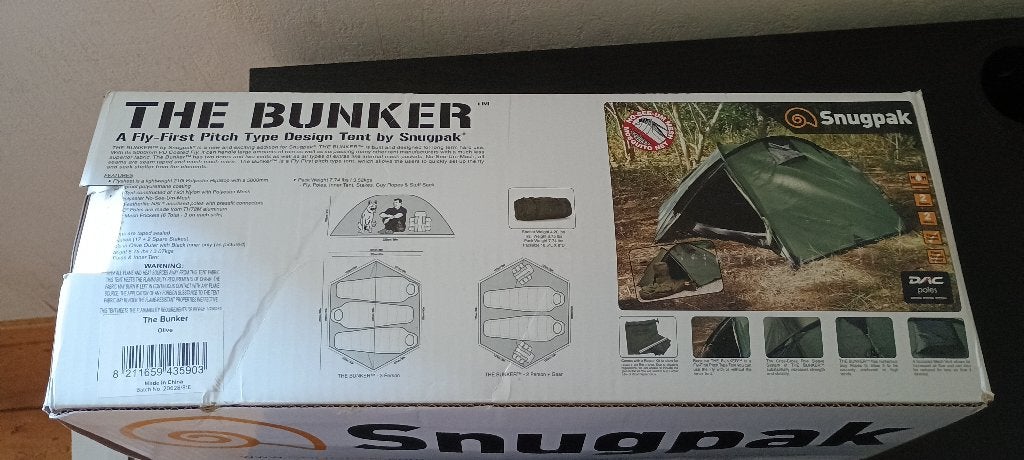 Tente SNUGPAK The Bunker – 3 places – Militaire / Bushcraft, Caravans en Kamperen, Tenten, Ophalen, Nieuw, Tot en met 6