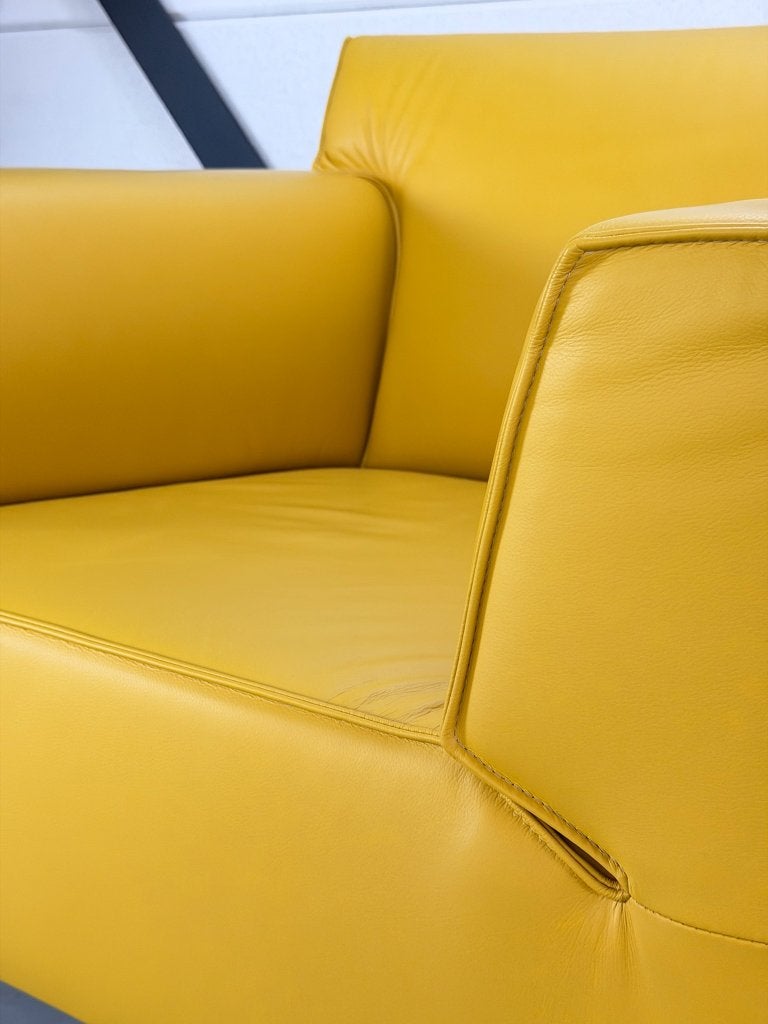 Fauteuils Bloq design on Stock - comme neufs - jaune ocre, 75 à 100 cm, Comme neuf, Enlèvement, 75 à 100 cm