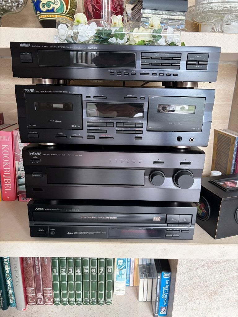 Yamaha en Denon stereo hifi-set - 4 componenten, TV, Hi-fi & Vidéo, Deck cassettes ou Lecteur-enregistreur de cassettes, Denon