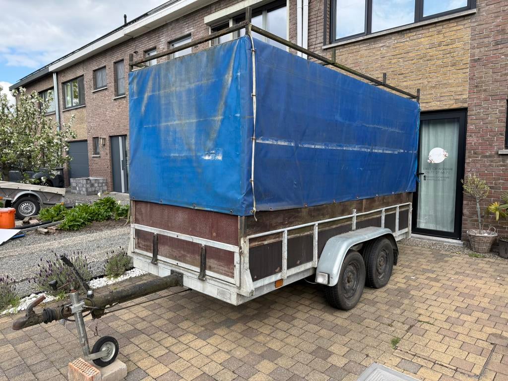 Aanhangwagen 4 meter geremd, Ophalen, Gebruikt