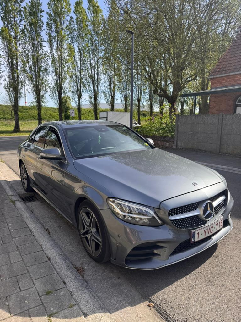 Mercedes C 180d AMG 9G-Tronic 2019, Argent ou Gris, Euro 6, Noir, Automatique