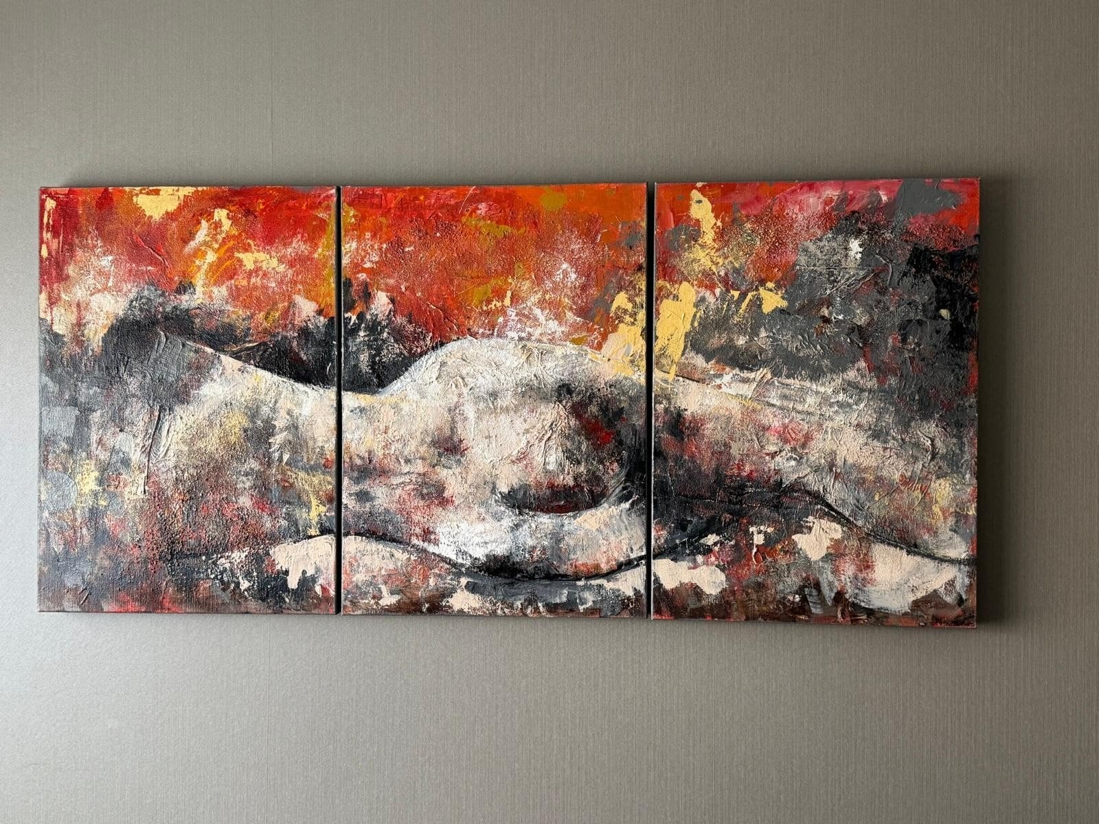 3-delig Schilderij met certificaat van echtheid, Enlèvement