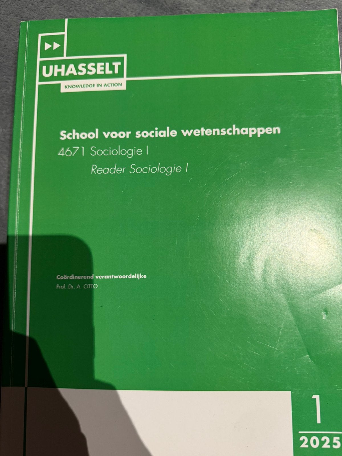 Reader Sociologie UHasselt Sociale wetenschappen, Enlèvement ou Envoi, Comme neuf, Enseignement supérieur