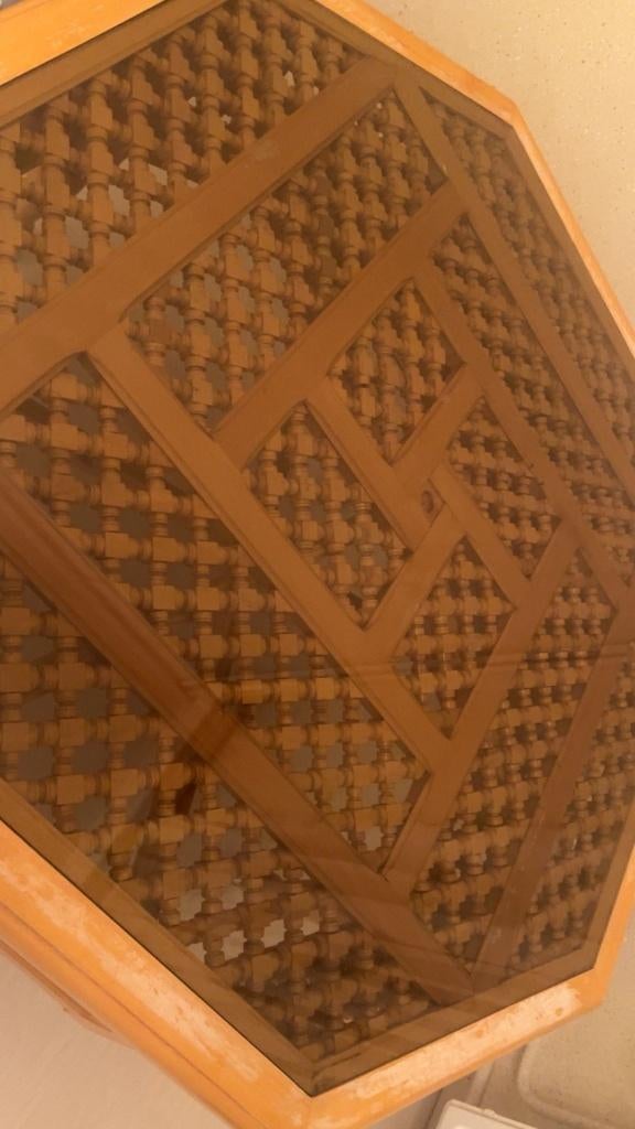 Salontafel, Huis en Inrichting, Ophalen, 50 tot 75 cm, Rond, Zo goed als nieuw