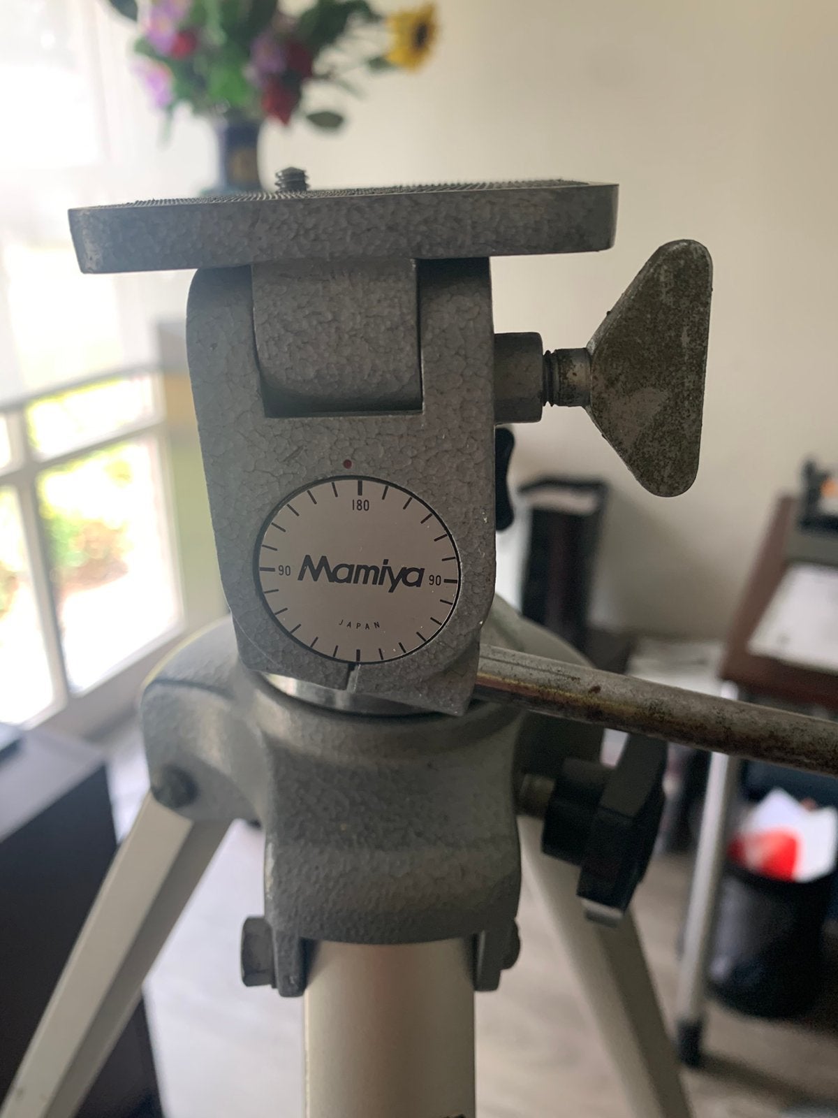 Vintage Mamiya Camerastatief (Hamerslag), Audio, Tv en Foto, Fotografie | Statieven en Balhoofden, Ophalen of Verzenden, Gebruikt