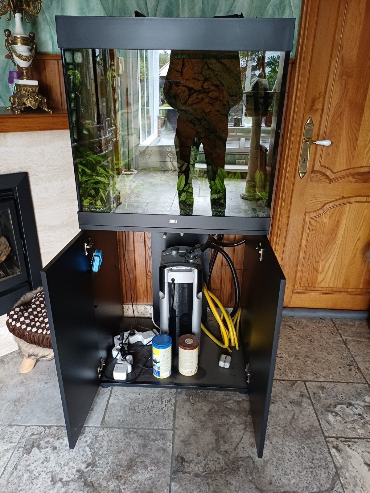 aqarium 150 liter met onderkast weg wegens stopzetting hobby, Dieren en Toebehoren, Ophalen, Gebruikt, Filter