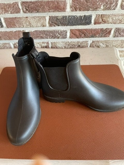 Bottes de pluie Chelsea noires élégantes — Taille 39, ANDERE, Bottes de pluie, Enlèvement, Porté