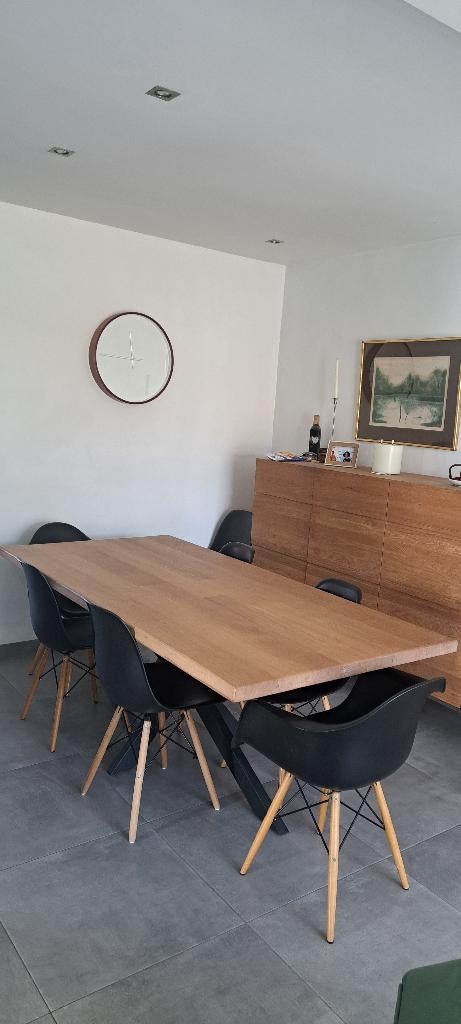 Table de salle à manger en chêne, Maison & Meubles, 150 à 200 cm, Cinq personnes ou plus, Comme neuf, Enlèvement