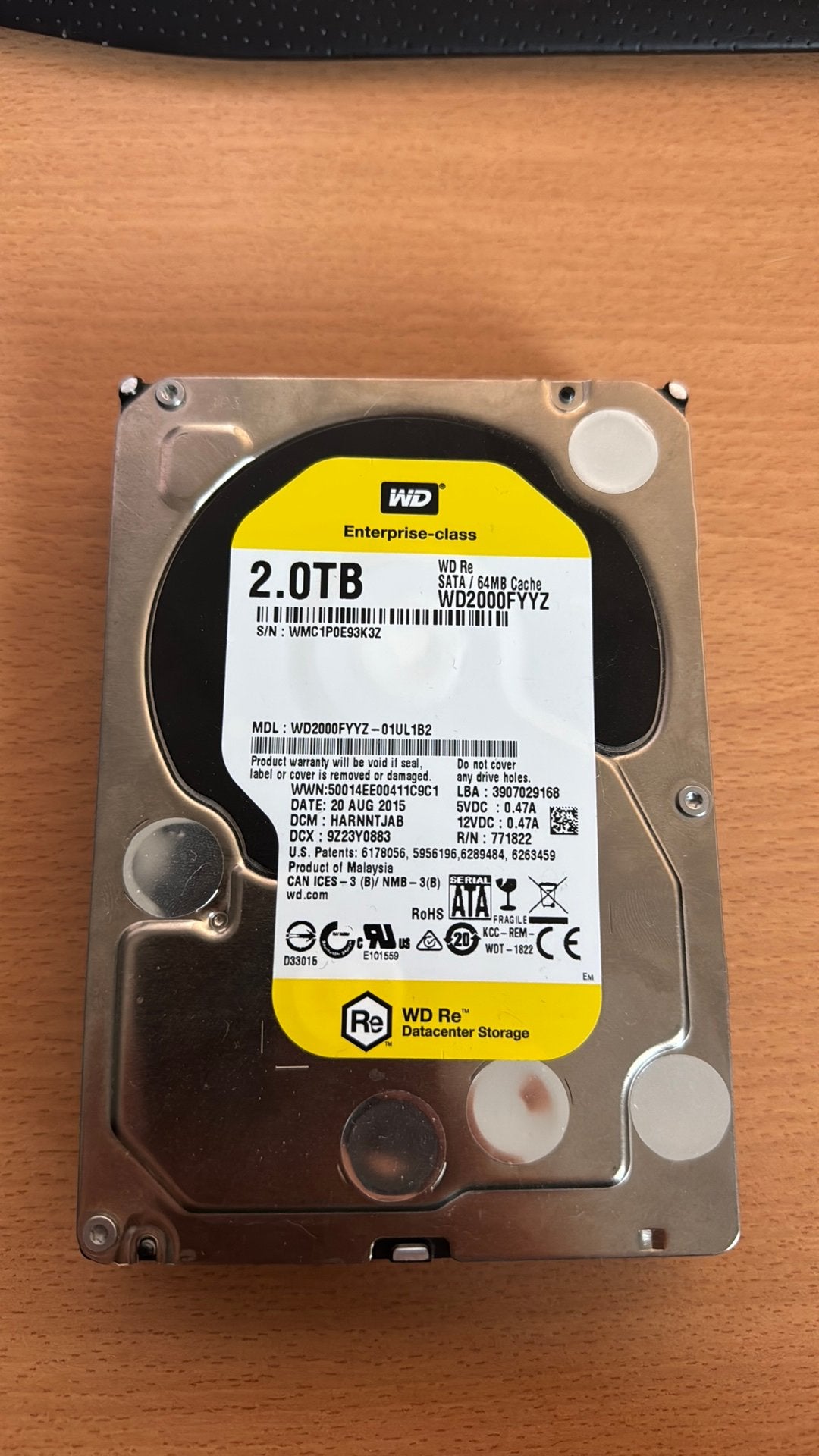 Disque dur WD Enterprise de 64 Mo de cache de 2 To, Informatique & Logiciels, Disques durs, 2TB, Enlèvement ou Envoi, Interne