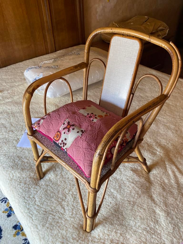 Vintage kinderstoel/poppenstoel, Antiek en Kunst, Ophalen of Verzenden