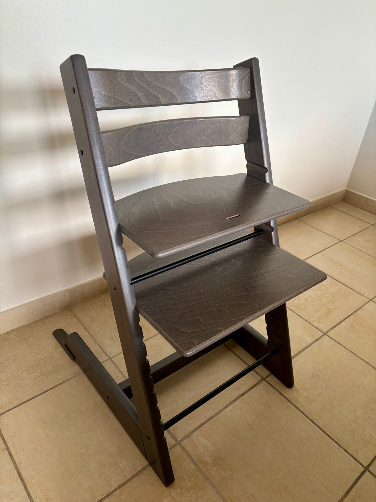 Tripp Trapp Stokke gris brumeux, Enlèvement, Comme neuf, Chaise évolutive