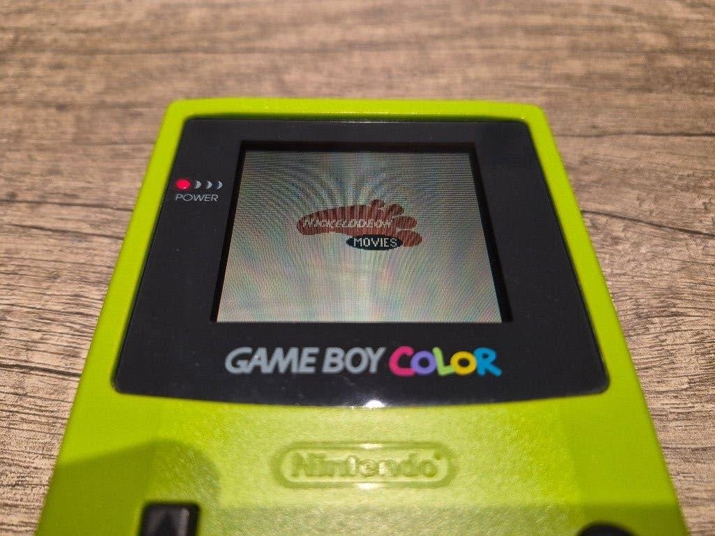 Nintendo Game Boy Color Kiwi Green + Rugrats Game, Consoles de jeu & Jeux vidéo, Enlèvement ou Envoi, Comme neuf, Game Boy Color