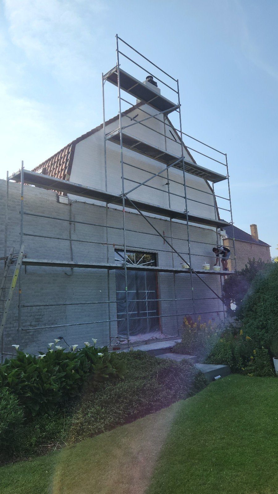 Gevelstelling te koop (+/-100m2)., Doe-het-zelf en Bouw, Steigers, Ophalen