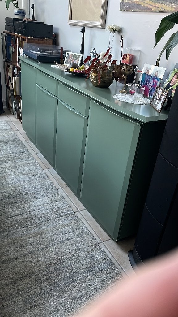 Buffetkast smoke-green. Gratis, af te halen, Avec tiroir(s), 25 à 50 cm, 200 cm ou plus, Enlèvement