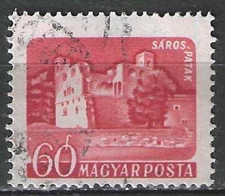 Hongrie 1960-1961 - Yvert 1398 - Châteaux (ST), Envoi, Affranchi