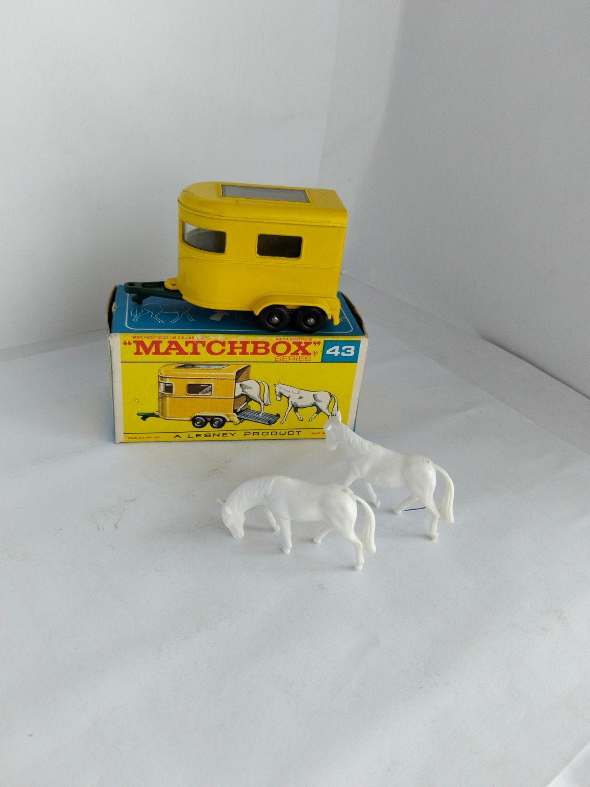 Matchbox nr43 Pony trailer & F doosje, Ophalen of Verzenden, Matchbox
