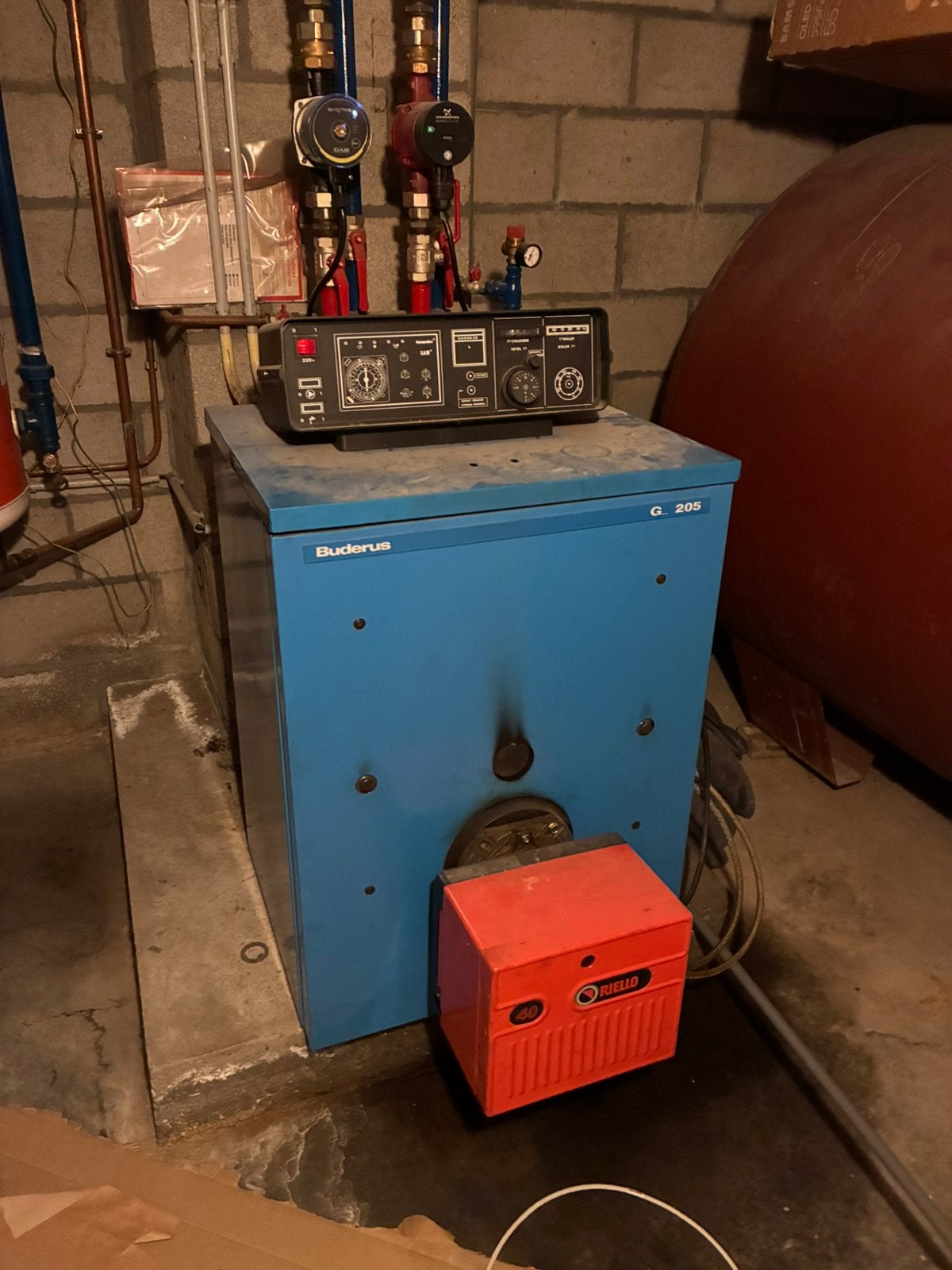 Buderus G 205 ketel met Riello brander, Enlèvement, Utilisé, Inconnu