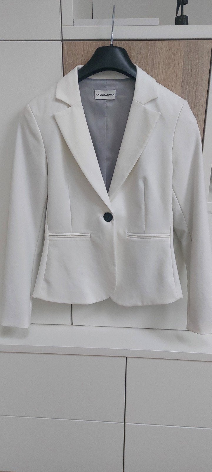 Mooie witte blazer, Ophalen, Wit, Maat 36 (S), Zo goed als nieuw