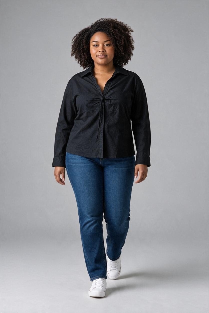D.AVRAY Zwarte blouse Maat 46/48 - In Nieuwstaat, Kleding | Dames, D.AVRAY, Zwart, Maat 46/48 (XL) of groter, Ophalen of Verzenden