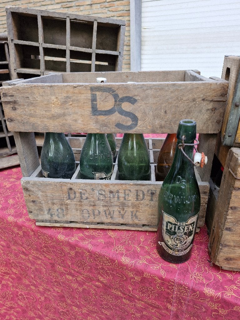 Vintage houten kratten – 7 stuks, Enlèvement, Utilisé