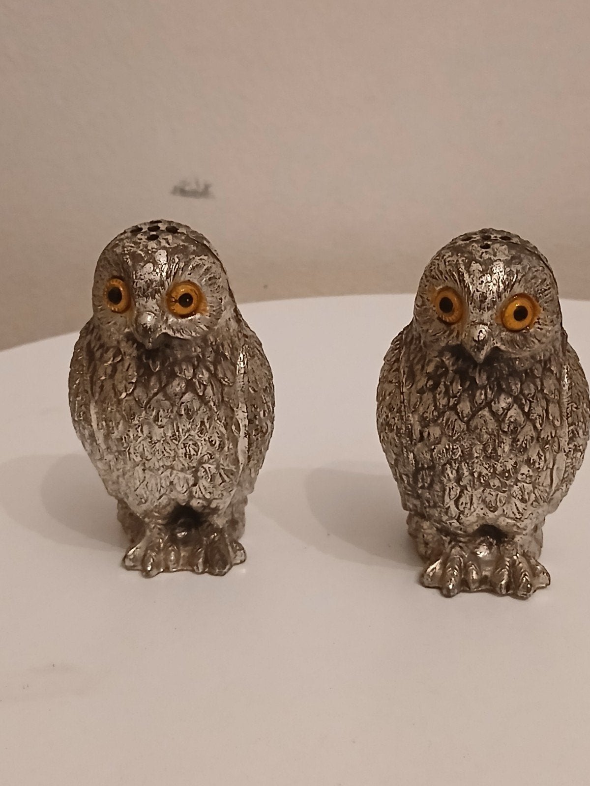 Duo de salière et poivrière chouettes / hiboux vintage, Enlèvement ou Envoi