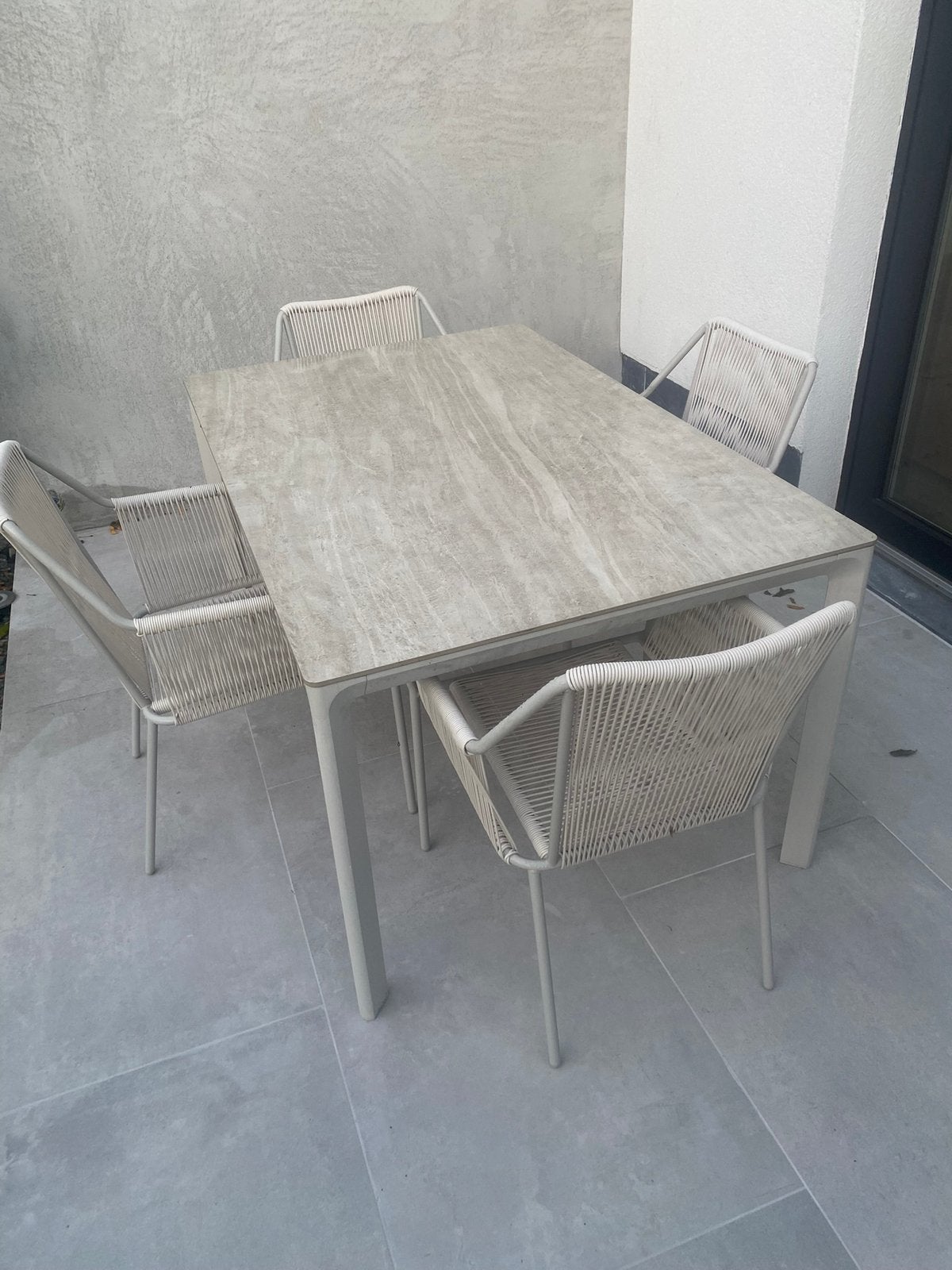 Table de terrasse avec chaises, Enlèvement, Neuf, 6 places