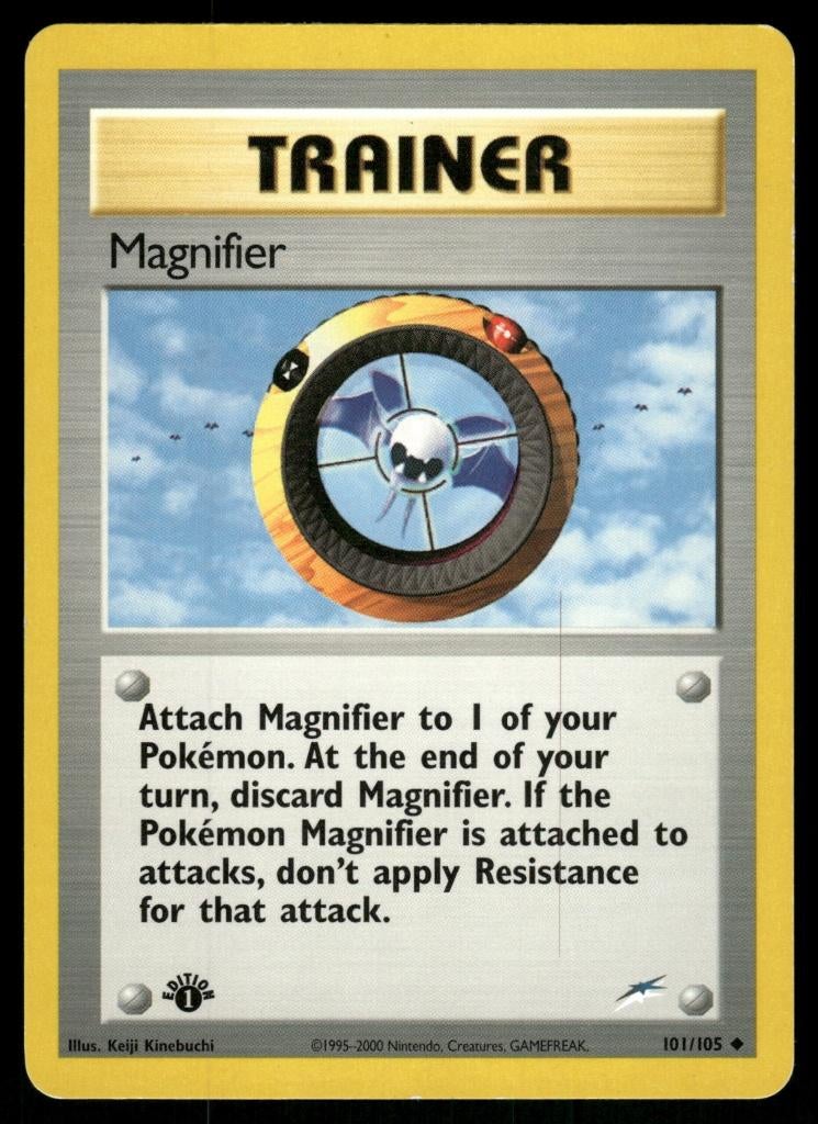 Magnifier 101/105 - Neo Destiny (1st edition), Hobby en Vrije tijd, Verzamelkaartspellen | Pokémon, Verzenden, Gebruikt