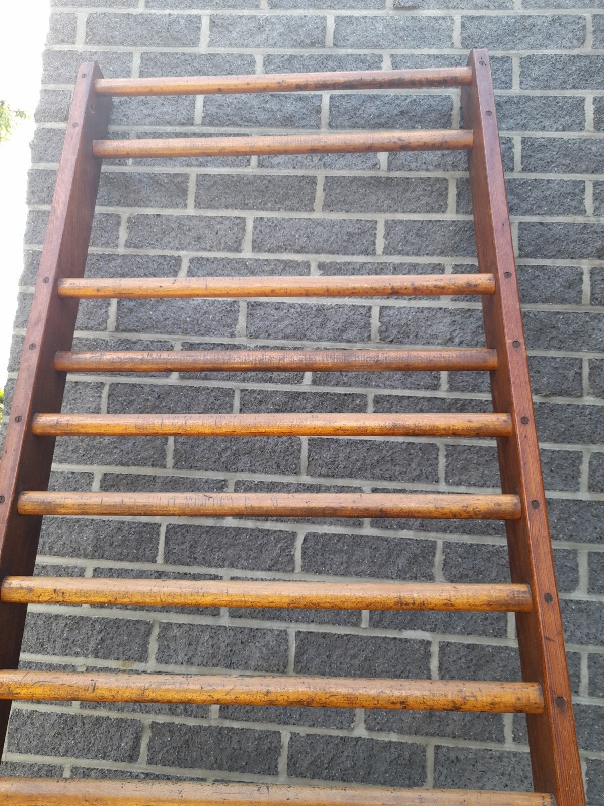 Vintage houten sportraam klimrek, Sport en Fitness, Turnen, Ophalen