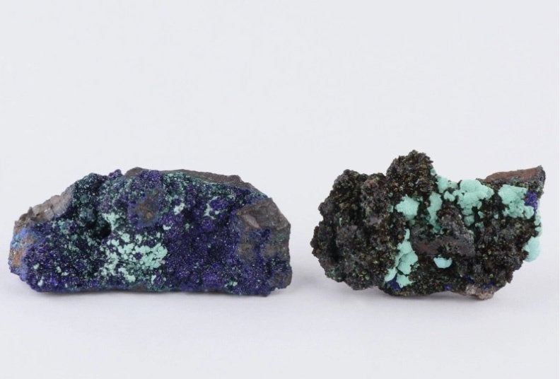 AZURIET thumbnail duo uit Yanga Koubenza, Congo., Ophalen of Verzenden, Mineraal