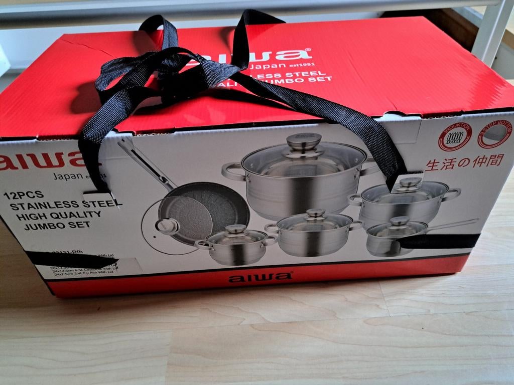 12 delig set kookpotten in inox .kan ook gebruikt worden voo, Ophalen, Inox