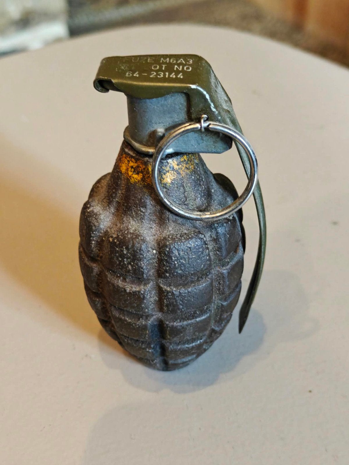 Grenade PINEAPLLE U.S.WWII   INERTE   4 À VENDRE, Collections, Enlèvement ou Envoi, Armée de terre, Douilles ou Pièces de fouille