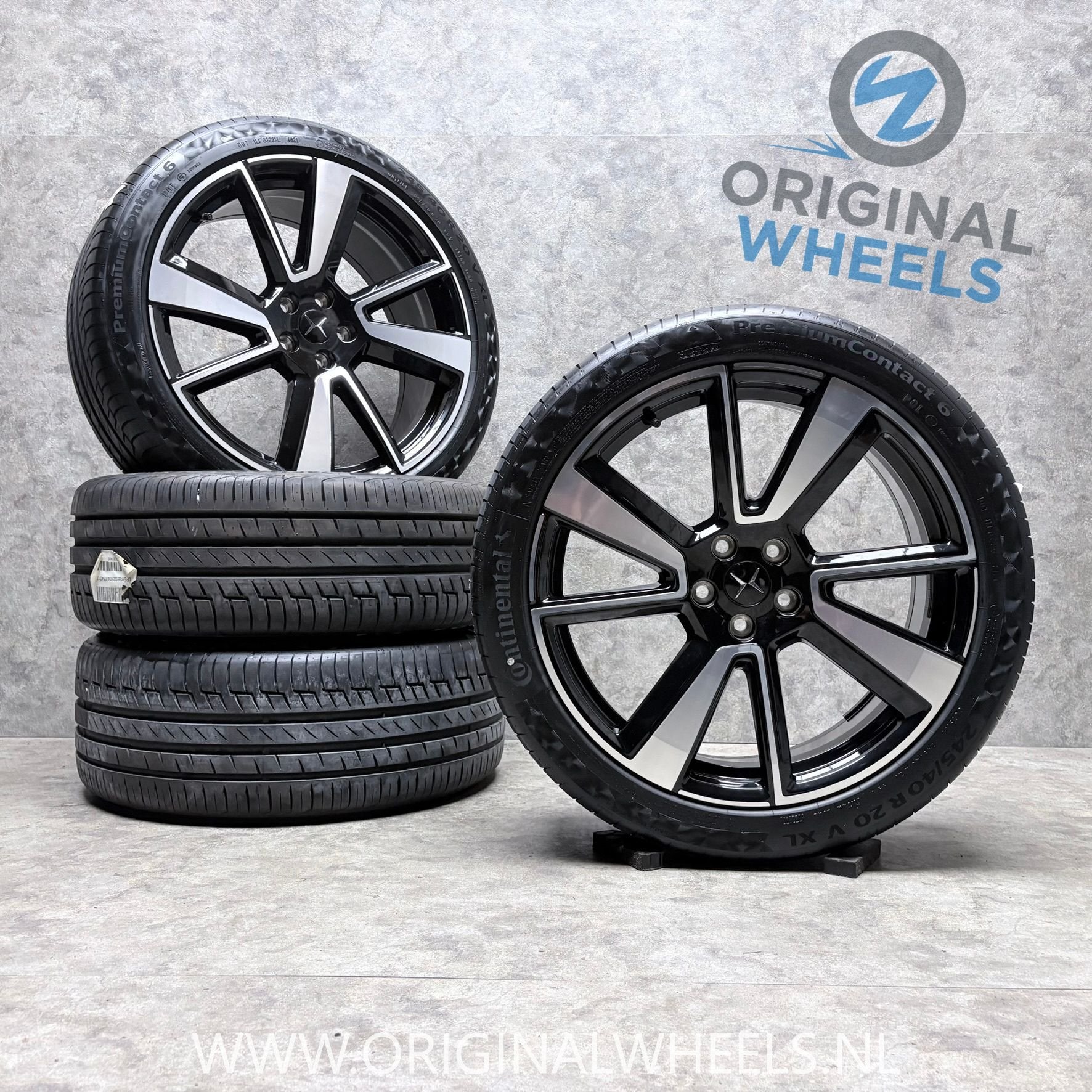 DEMO SET 20 inch originele Polestar 2 velgen + zomerbanden, Gebruikt, -, -, Banden en Velgen